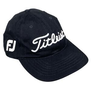 Footjoy FJ Titleist Pro V1 Black Golf Hat Adjustable Country Club Athleisure